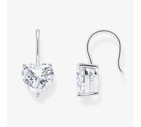 Thomas Sabo 925 Sterling Silver White Cubic Zirconia Heart Dangle Earrings H2288-051-14 One Size Fits All Sterling Silver, one size, Sterling Silver, Cubic Zirconia
