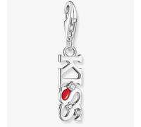 Thomas Sabo Women Charm Pendant KISS – 925 Sterling Silver, White Zirconia, Cold Enamel 2066-041-10