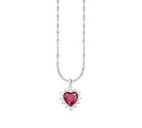 THOMAS SABO Romance Silver Red Cubic Zirconia Heart Pendant Necklace KE2305-013-10-L45V