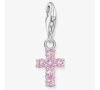 Thomas Sabo Charm Club Charmista Charm Club Pink Cross Charm Pendant 2032-051-9 - Sterling Silver / Zirconia
