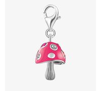 Thomas Sabo Silver Pink Enamel Multi Stone Mushroom Charm 2211-845-7 Silver One Size