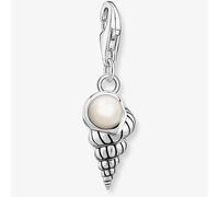 Thomas Sabo Charm pendant shell with pearl silver 925 Sterling Silver, Blackened