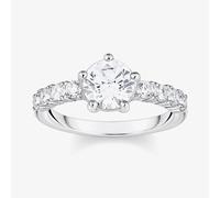 THOMAS SABO Silver Solitaire White Cubic Zirconia Ring TR2440-051-14-56