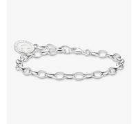 THOMAS SABO Silver White Cold Enamel 19cm Charm Bracelet X0287-007-21-19