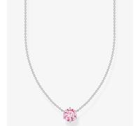 Essentials Sterling Silver Pink Zirconia Necklace KE2210-051-9-L45V