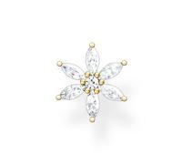 Thomas Sabo Women Single Stud Earring Flower White Stones 925 Sterling Silver