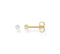 THOMAS SABO Single ear stud white stone small gold 925 Sterling Silver, 18k Yellow Gold Plating