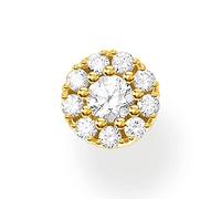 Yellow Gold Zirconia Pave Single Ear Stud H2141-414-14
