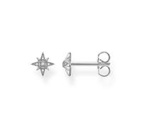 THOMAS SABO Single White Zirconia & Silver Star Stud Silver
