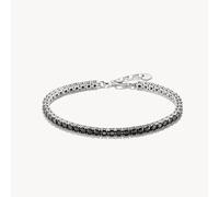 Thomas Sabo Sparkling Black Sterling Silver Sparkling Black Zirconia Stones Bracelet A1484-643-11 | Acotis - Size 19,5V - Sterling Silver Blackened / Blackened Zirconia
