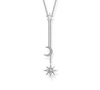 THOMAS SABO Star and Moon Necklace Silver