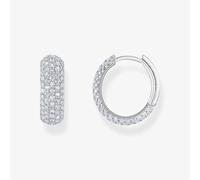 THOMAS SABO Sterling Silver 16mm Zirconia Hoop Earrings CR731-051-14