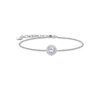 Thomas Sabo Sterling Silver 6.3" Cubic Zirconia Halo Pendant Necklace