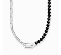 Thomas Sabo Sterling Silver Black Onyx Beads And Chain Necklace KE2179-507-11 - Sterling Silver/Agate