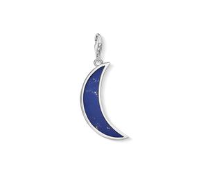 Thomas Sabo Sterling Silver Blue Crescent Moon Charm Pendant