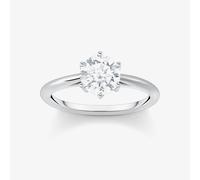 THOMAS SABO Sterling Silver Brilliant Cut Cubic Zirconia Solitaire Ring TR2474-051-14 - 52 (L 1/2)