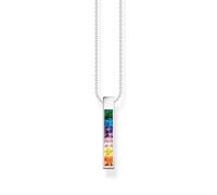 Thomas Sabo Sterling Silver Colourful Stone Necklace - Silver