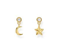Thomas Sabo Sterling Silver Essentials Sterling Silver Gold Plated Star And Moon Pendant