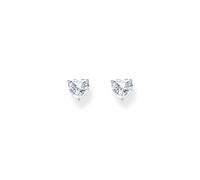 Thomas Sabo Sterling Silver Essentials Sterling Silver Love & Hearts White Zirconia Earrings - Sterling Silver / Zirconia