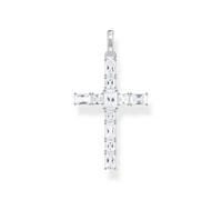 Thomas Sabo Sterling Silver Essentials Sterling Silver Sparkling White Cross pendant - Sterling Silver / Zirconia