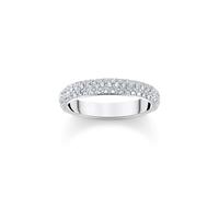 Thomas Sabo Sterling Silver Essentials Sterling Silver Sparkling White Zirconia Ring - Size 52 - Sterling Silver / Zirconia
