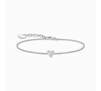 Thomas Sabo Essentials Sterling Silver White Heart-Shaped Zirconia Bracelet A2157-051-14-L19V