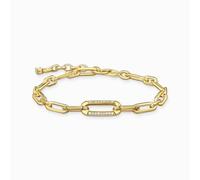 Thomas Sabo Sterling Silver Gold Plated White Zirconia Links Bracelet A2032-414-14-L19V - Sterling Silver / Gold Plated / Zirconia