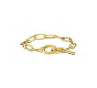 Thomas Sabo Sterling Silver Gold Plated Zirconia Ring Clasp Link Bracelet A2133-414-14-L19 - Sterling Silver / Gold Plated / Zirconia