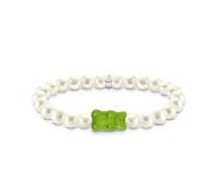 Thomas Sabo Sterling Silver HARIBO Green Goldbears Pearl Bracelet A2154-017-6 - Size 17 cm - Glass / Freshwater Pearl / Sterling Silver
