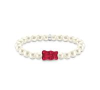 Thomas Sabo Sterling Silver HARIBO Red Goldbears Pearl Bracelet A2154-017-10 - Size 15 cm - Glass / Freshwater Pearl / Sterling Silver