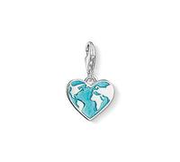 Thomas Sabo Sterling Silver Heart Globe Charm Pendant