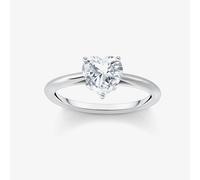 THOMAS SABO Sterling Silver Heart Shaped Cubic Zironica Solitaire Ring TR2476-051-14 - 54 (N)