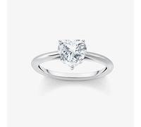 THOMAS SABO Sterling Silver Heart Shaped Cubic Zironica Solitaire Ring TR2476-051-14 - 56 (O 1/2)