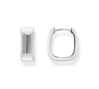 Thomas Sabo Sterling Silver Hoop earrings in angular shape Recycled 925 silver, Women, CR744-001-21