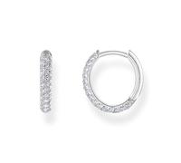 THOMAS SABO Sterling Silver 13.5mm Zirconica Hoop Earrings CR730-051-14