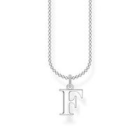 Thomas Sabo Sterling Silver Initial F Necklace of Length 38-45cm