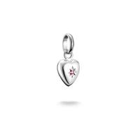 Thomas Sabo Sterling Silver Lab Grown Ruby Star Heart Shaped Charm