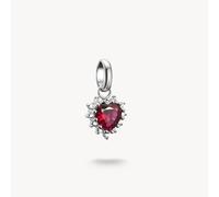Thomas Sabo Sterling Silver Lab Grown Ruby True Romance Red Heart Connect Charm