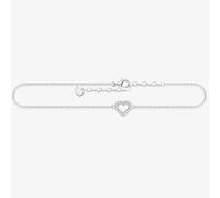 THOMAS SABO Sterling Silver Open Cubic Zirconia Heart Anklet AK0007-051-14-L27V