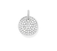 Thomas Sabo Sterling Silver Pave Disc Sparkle Charm Pendant