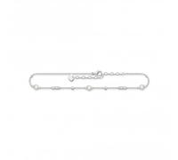 Thomas Sabo Sterling Silver Pearl Cubic Zirconia Anklet AK0034-167-14-L27V
