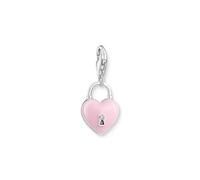 Thomas Sabo Sterling Silver Pink Enamel Padlock Heart Charm