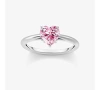 Thomas Sabo TR2476-051-9-56 Silver Ring with pink Stone in Heart Shape Ladies