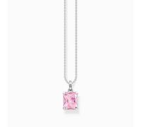 Thomas Sabo Sterling Silver Pink Stone Necklace KE1964-051-9 - Sterling Silver/Zirconia