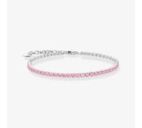 THOMAS SABO Sterling Silver Pink Zirconia Tennis Bracelet A2167-051-9-L19V