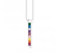 Thomas Sabo Sterling Silver Rainbow Stones Necklace - Sterling Silver / Stone / Zirconia