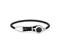 Thomas Sabo Sterling Silver Rebel at Heart Onyx Disc Bracelet A1864-982-11-L25v -