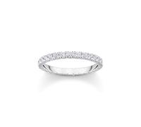 Thomas Sabo Sterling Silver Ring in Delicate Design with White Zirconia Recycled 925 Silver, Women, TR2467-051-14-56