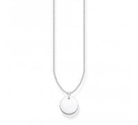 Thomas Sabo Sterling Silver Silver Engravable Coin Necklace KE1958-001-21-L45v - Polished - Sterling Silver