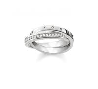 Thomas Sabo Sterling Silver Silver Zirconia White Together Forever Ring TR2099-051-14 - Bold - Size 64